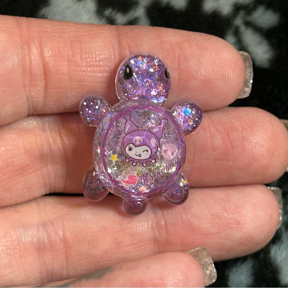 Sanrio Kuromi Shimmery Purple Lucky Turtle with 3D Floating Frame